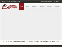 Tablet Screenshot of customcoatingsinc.com
